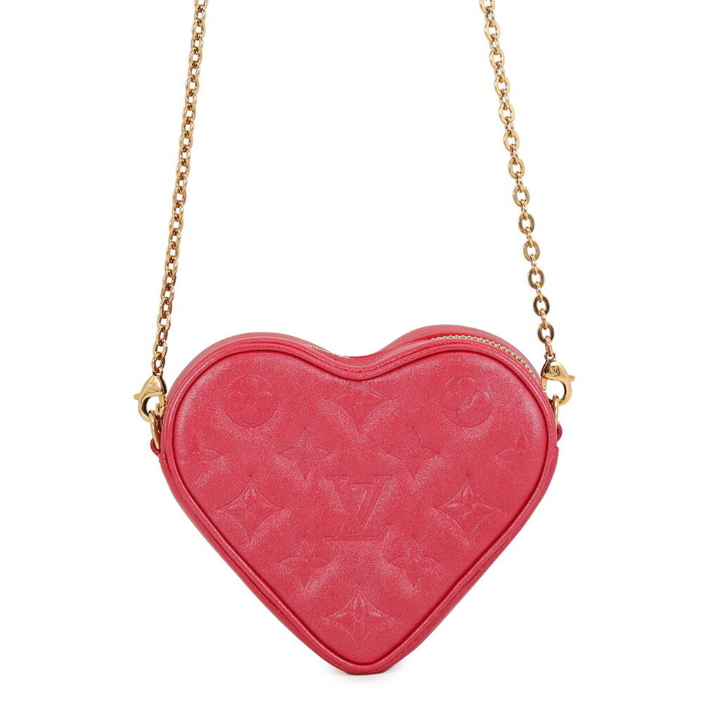 Louis Vuitton Chain Shoulder Bag Monogram Heart on Lambskin M80837 LOUIS VUIT...